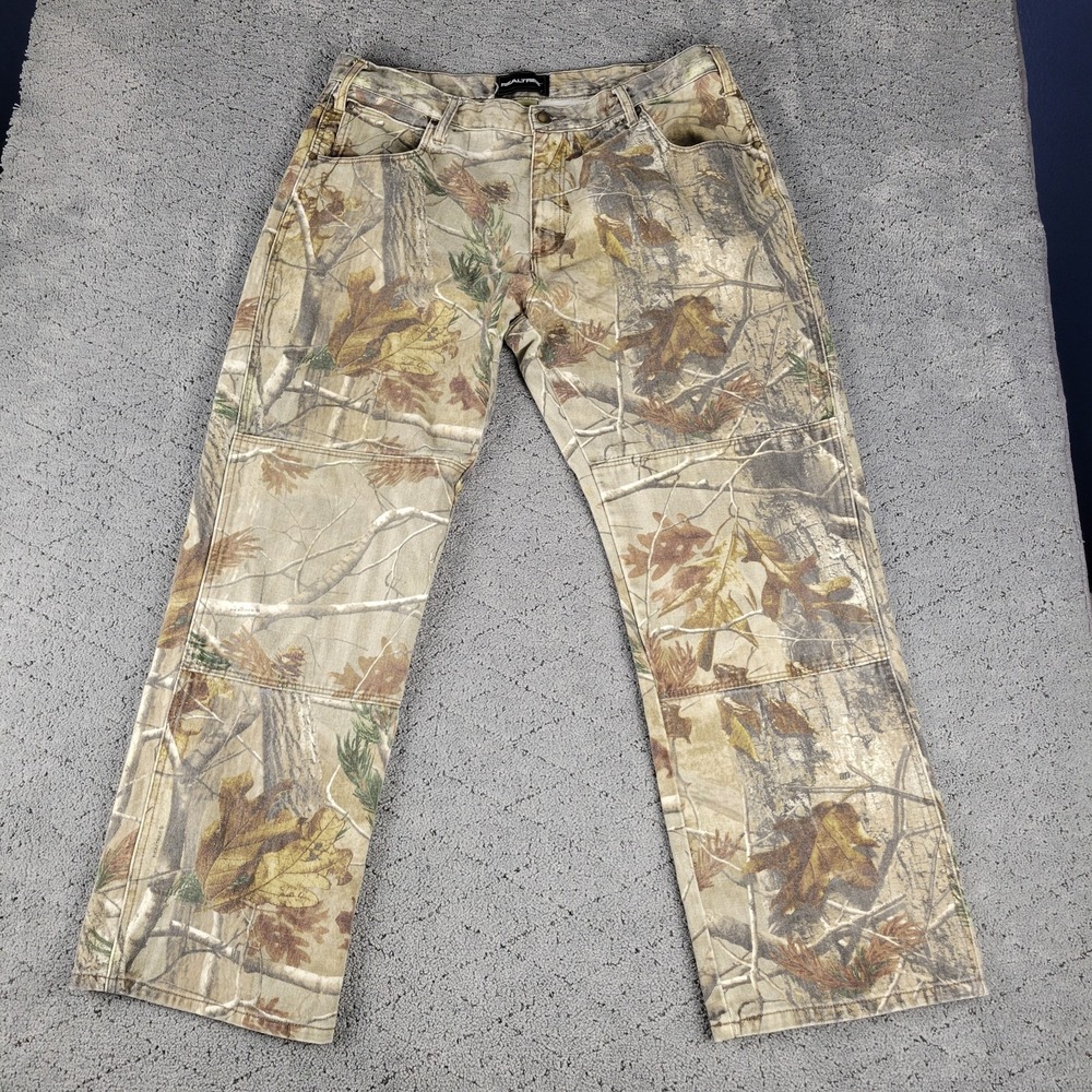 Realtree Pants Mens 38x32 Camo Double Knee Relaxed Straight Leg Hunting Outdoors